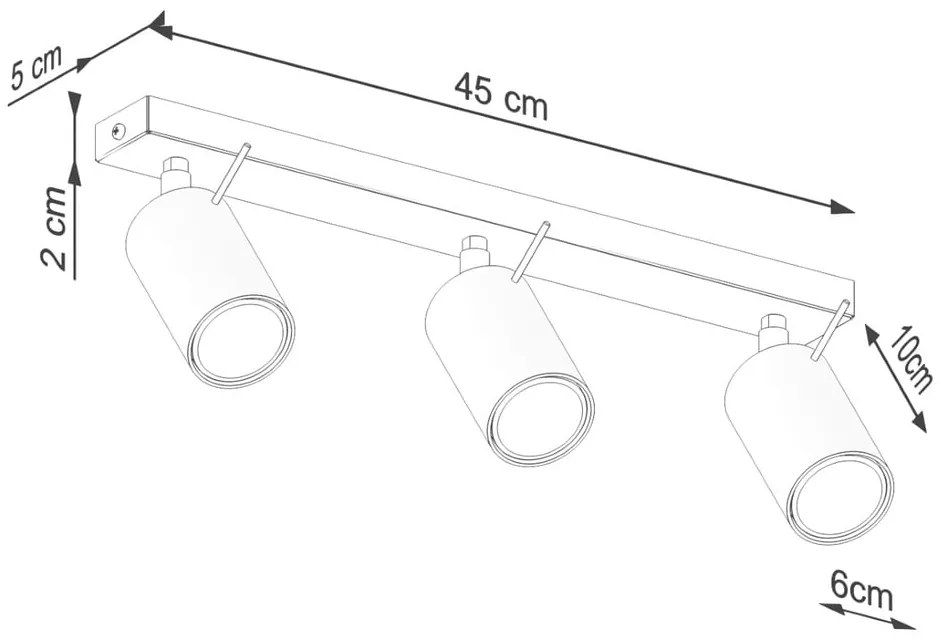 Bodové svietidlo v tehlovej farbe 6x45 cm Etna – Sollux