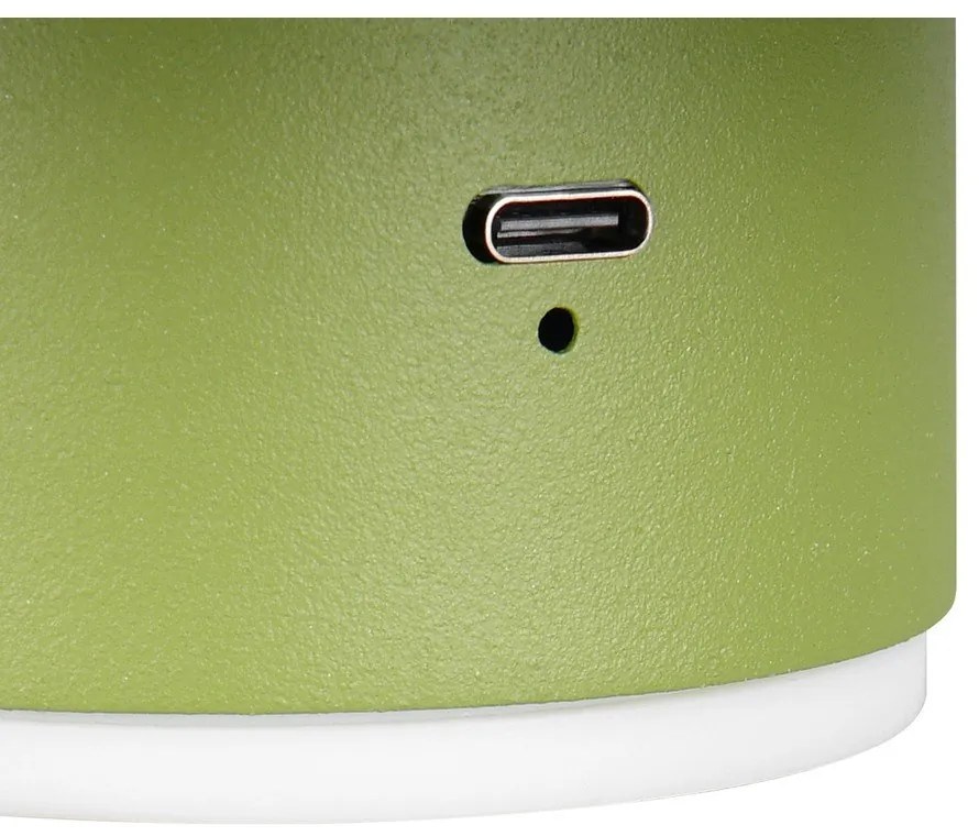 Zelené LED nástenné svietidlo na USB Davey – Trio