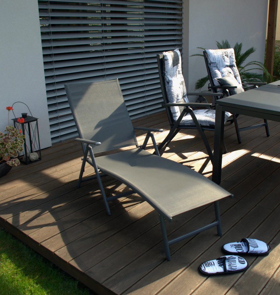 Doppler BALI - skladacie hliníkové záhradné lehátko - 2. trieda (N437)