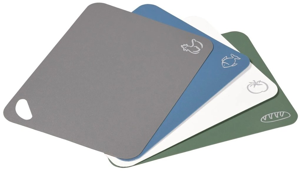 Kesper Súprava 4 krájacích plastových dosiek s označením