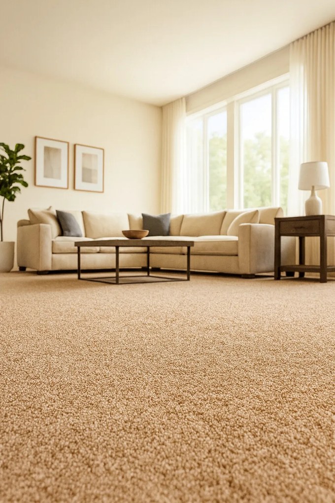 Ideal, Koberec metráž Efekt 5110, na mieru, šíře 4m,5m, béžová, filc, chodba / predsieň