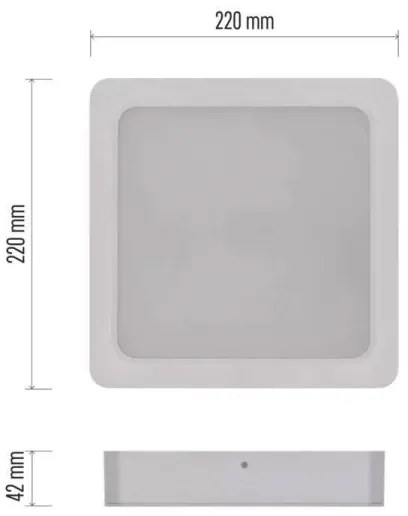 LED Stropné svietidlo LED/24W/230V 22x22 cm biela