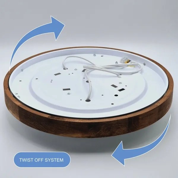 Brilagi - LED Stropné svietidlo CARVALHO SLIM 3xE27/60W/230V dub čerešňa pr. 47 cm