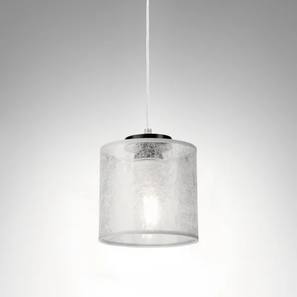 Luster na lanku ROSA 1xE27/60W/230V čierna/šedá