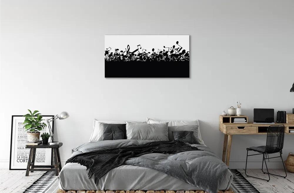 Obraz canvas Čierna a biela poznámky 120x60 cm