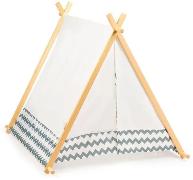 DomTextilu Detský stan v tvare veľkého teepee Biela MUL8111