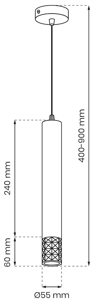 Závesné svietidlo Tubi, 1x zlaté kovové tienidlo, g