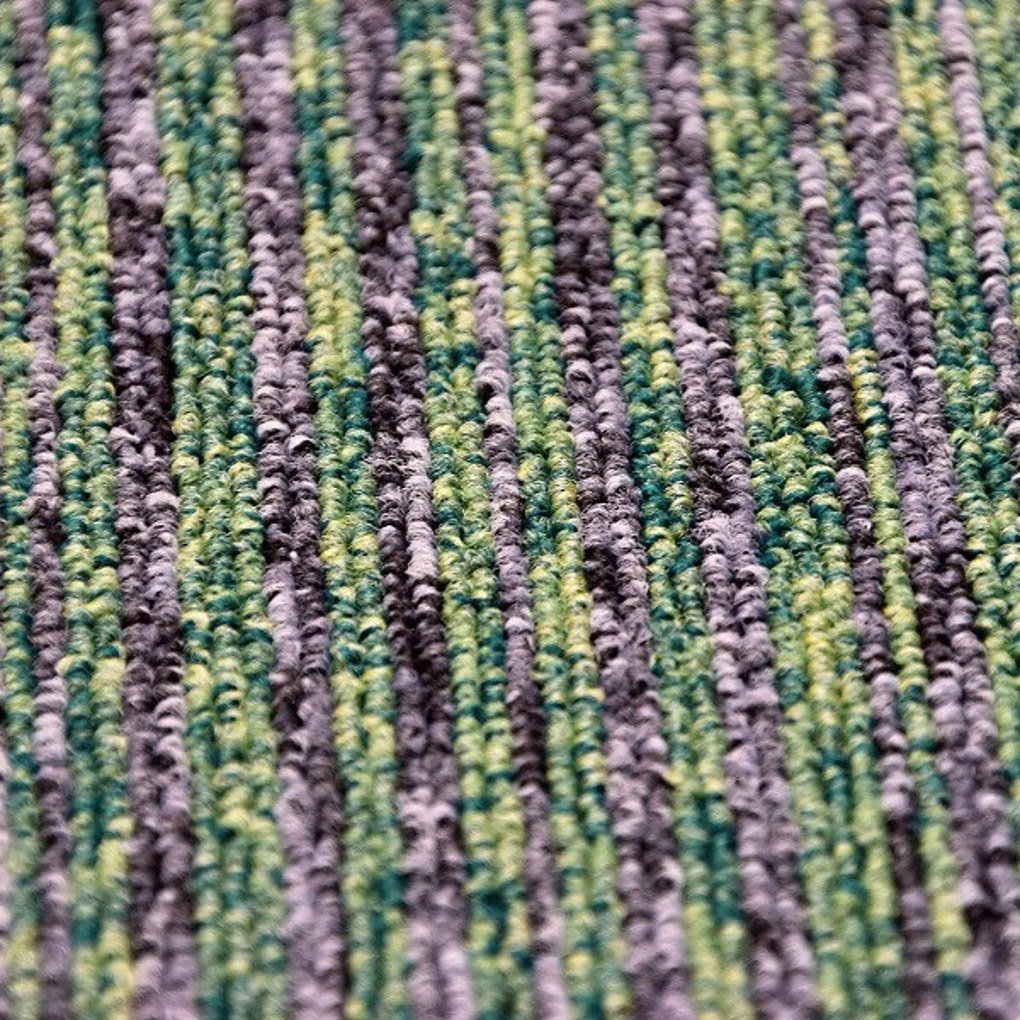Kobercový štvorec Coral Lines 60376-50 zeleno-šedý 50 x 50 cm, chodba / predsieň, Tapibel