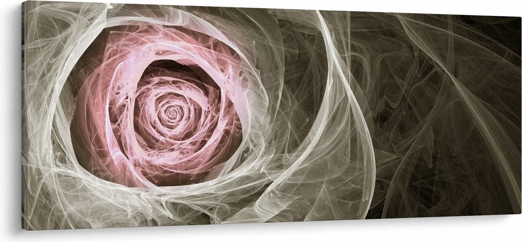 Obraz - Abstraktné ruže svetlo ružová (120x50 cm)