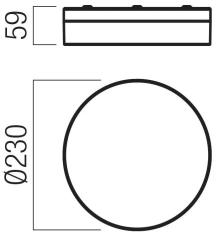 Redo 01-3727 - LED Stropné svietidlo FRISBI LED/12W/230V 3000/4000K IP44 chróm