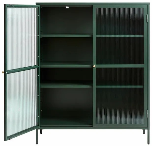 Bronco sklenená skrinka zelená 140 cm