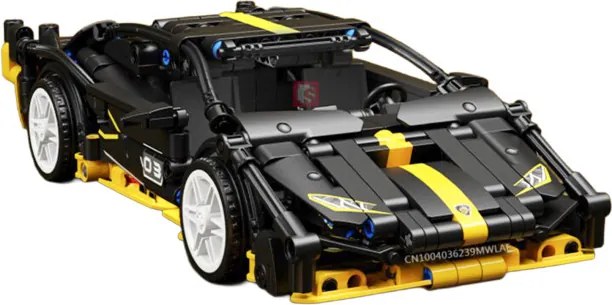 Stavebnica auta SUPERCAR No.J2011 čierna - 589 dielikov