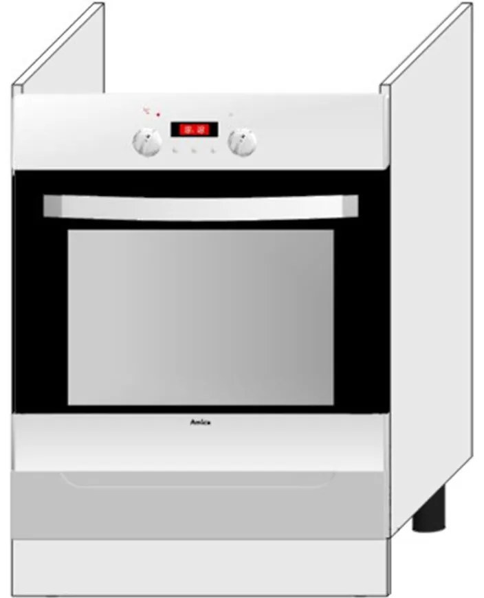 Kuchynská skrinka Zoya Dk60 svetlosivá mat/biely