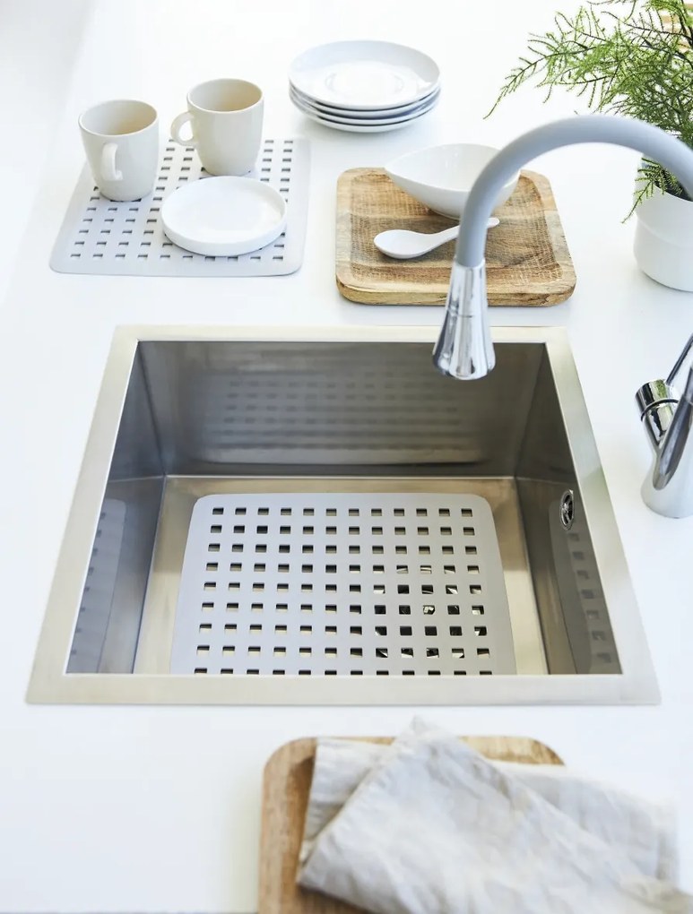 Rotho Ochranná podložka do drezu, sivá HYDRA 31 x 27 cm