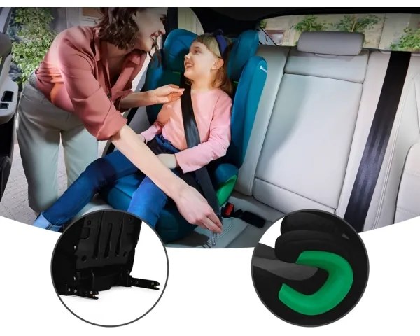 KINDERKRAFT - Autosedačka JUNIOR FIX 2 (100-150 cm) Graphite black