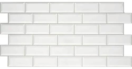 Obklad stien PVC panel Brick white modern 96x48,5 cm