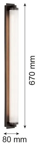 Argon 8623 - LED Nástenné svietidlo HAMPTON LED/34W/230V 3000K čierna