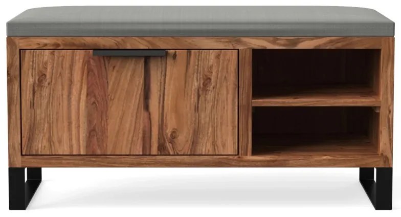 furniture-nabytek.cz - Masívna lavička Sydney z akáciového dreva, lakovaná, hnedá – 90×41×44 cm