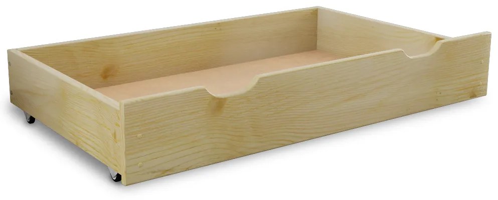 Úložný box pod posteľ 98 cm, borovica