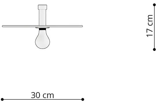 Čierne stropné svietidlo ø 30 cm Soho - Nice Lamps