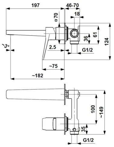 KFA Armatura 4529-810-44 - Umývadlová batéria pre podomietkovú montáž MALAGA biela