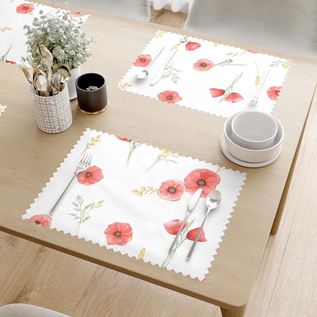 Goldea prestieranie na stôl teflónové - vlčie maky - sada 2ks 30 x 40 cm