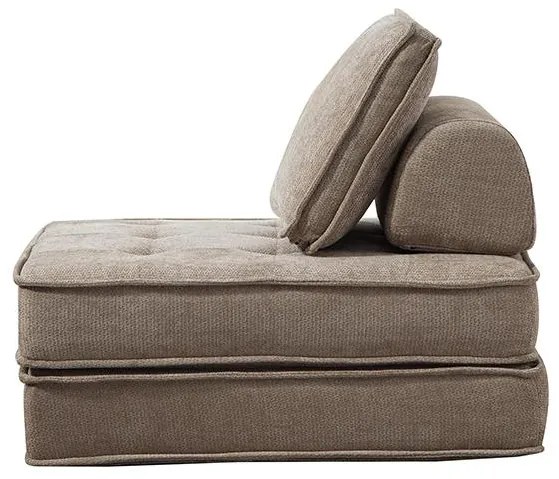 Rozkladacia penová sofa CALMERO - svetlo hnedá