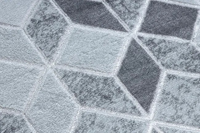 Koberec MEFE B400 Kocka, geometrický 3D štrukturálny - sivý