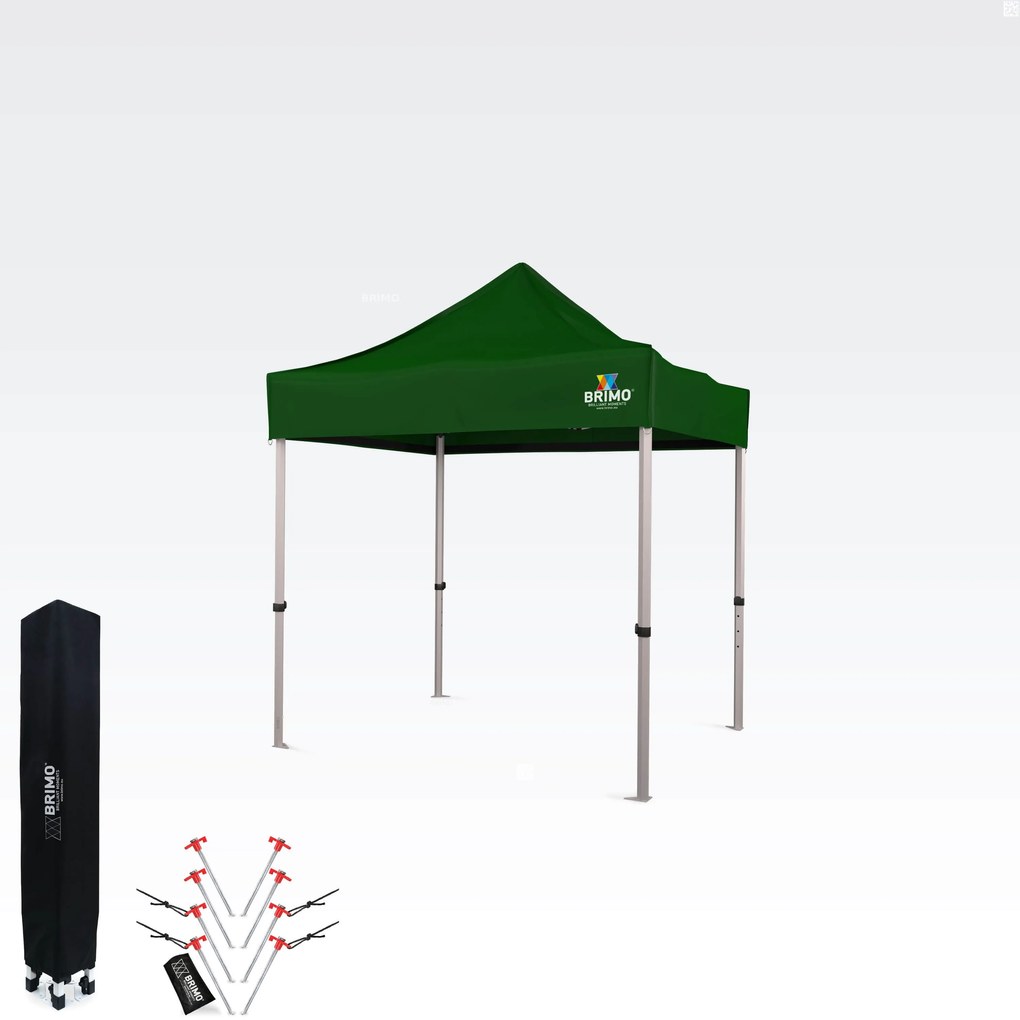 BRIMO Hliníkový Nožnicový stánok skladací bez stien | BRIMO Exclusive Alu 2x2 m - bez stien - Zelená 32