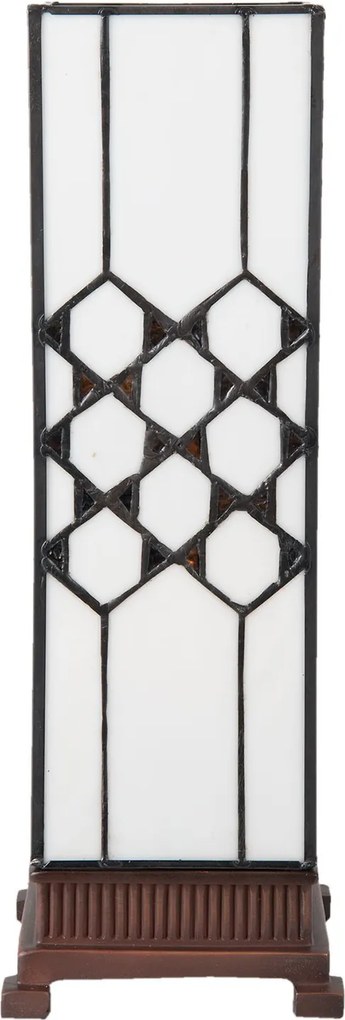 Stolná lampa Tiffany Roof - 12*12*36 cm E14 / max. 25 Watt
