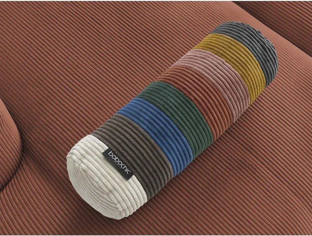 Oranžová menčestrová pohovka 250 cm Belair – Bobochic Paris