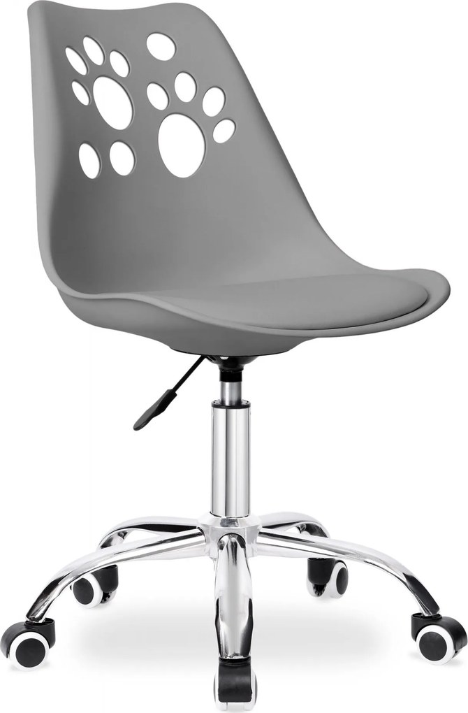 Tmavosivá otočná stolička Grover