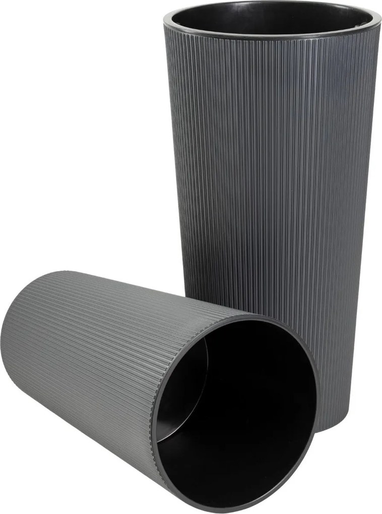 Plastový květináč URBANIKA ECO 46,6x25,5 cm antracitový