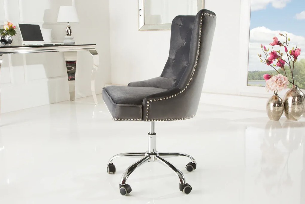 Kancelárska stolička VICTORIAN strieborná