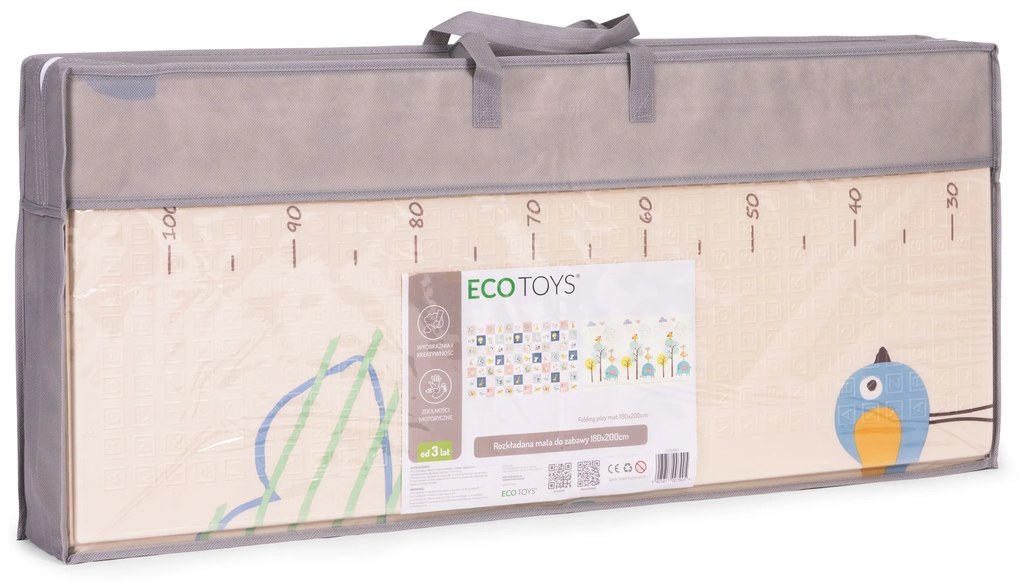 Penová podložka pre deti 200 x 180 cm, Abeceda, ECOTOYS