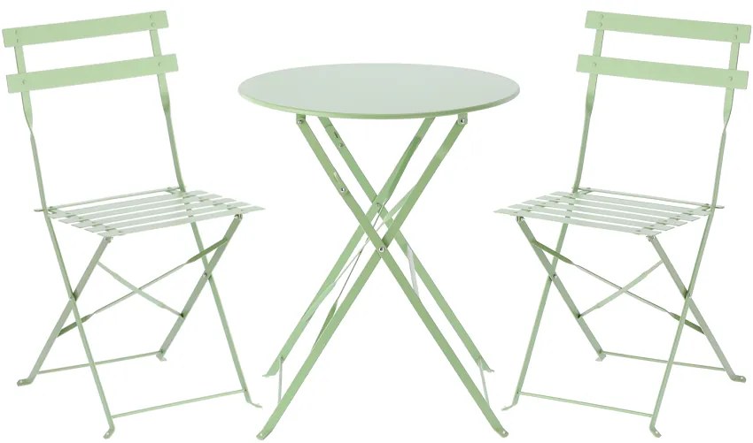 Záhradný nábytok – skladacia sada v zelenej farbe