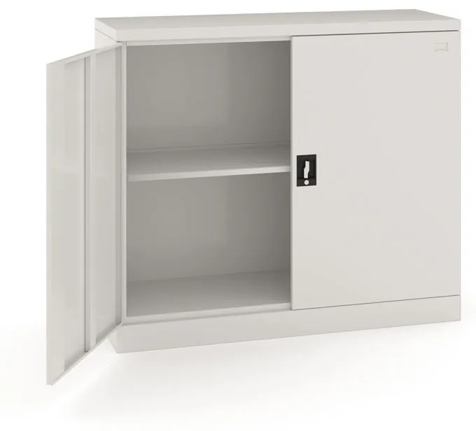 Plechová policová skrinka na náradie, dvojdverová, cylindrický zámok, 1040 x 1200 x 435 mm