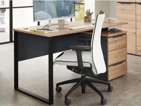 Písací stôl Memphis 120 cm, dub artisan/grafit%