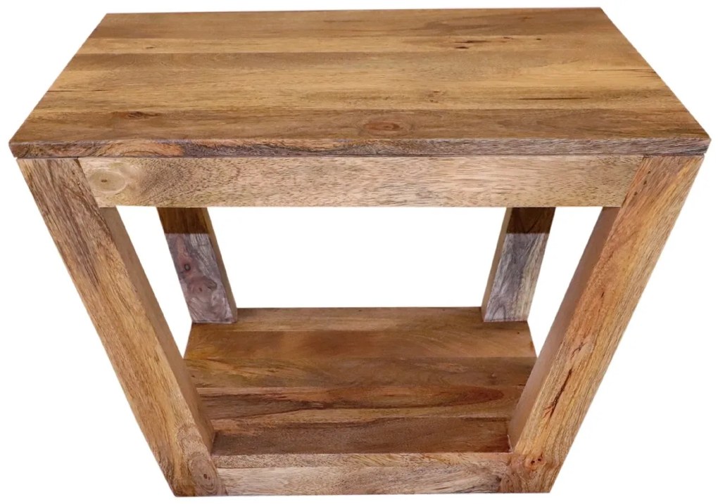 furniture-nabytek.cz - Konferenčný stôl s úložným priestorom z mangového dreva 60x40x60
