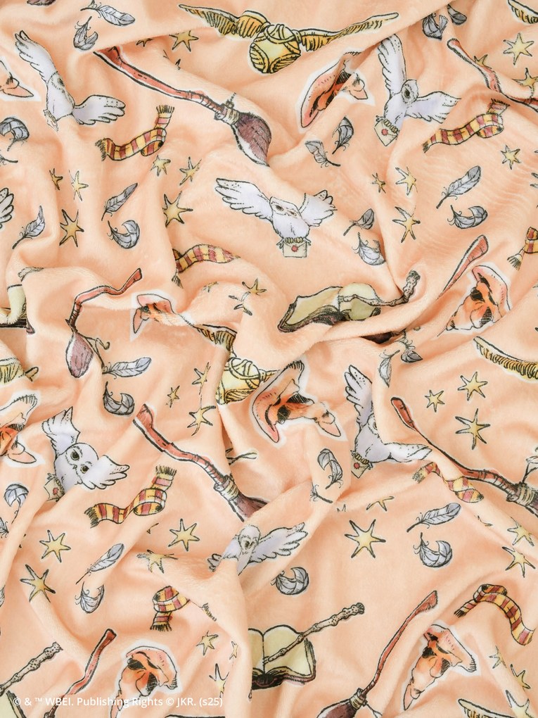 Deka mikroplyš Harry Potter 150 × 200 cm - Marhuľová