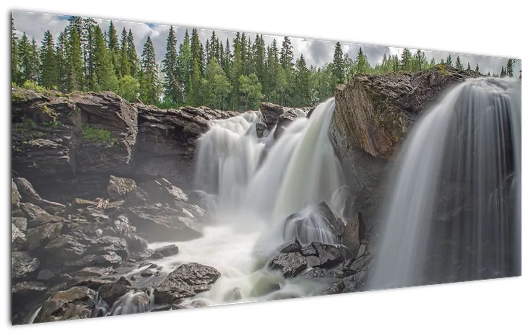 Obraz vodopádov (120x50 cm)