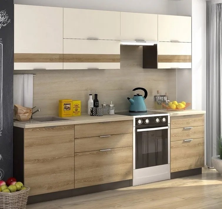 VerDesign, TARRA 260, vanilka s 3D pásikom + smrek karpatský