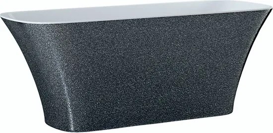 Besco Voľne stojaca vaňa z liateho mramoru Assos S-Line Glam 160x70 BESCO-Rozmery: 160x70, BESCO-Farba: Biela/grafit