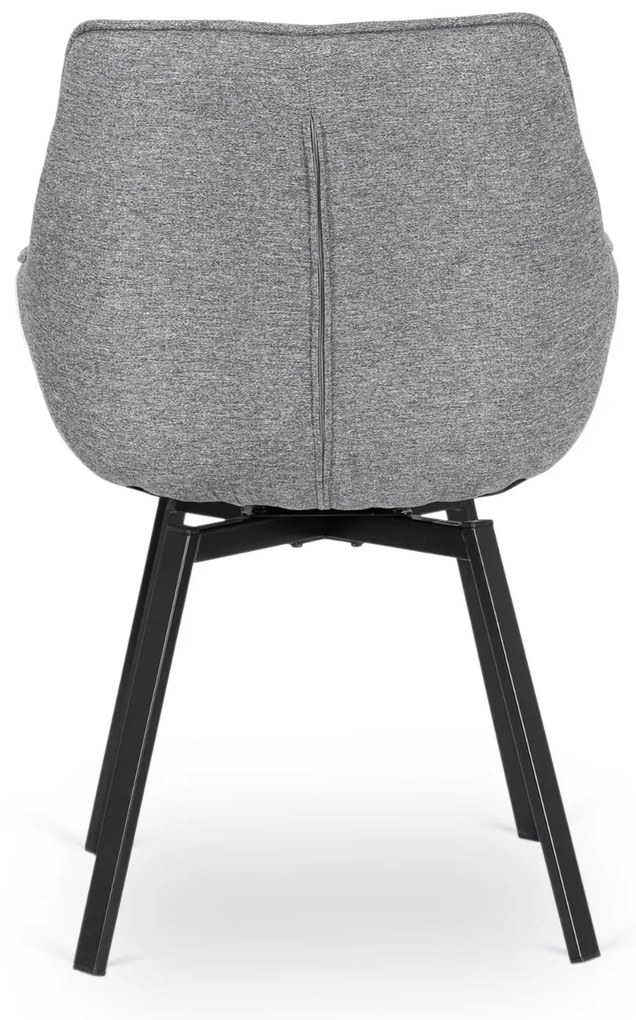 JAKS Otočná jedálenská stolička šedá látka Luna 2