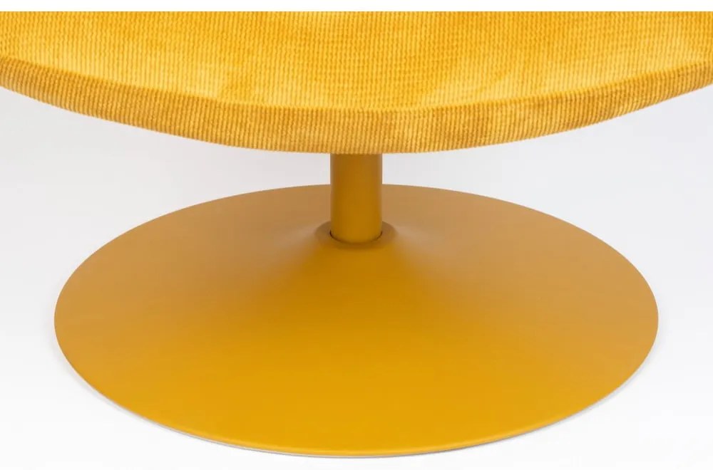 Okrovožlté zamatové kreslo Bubba – Zuiver