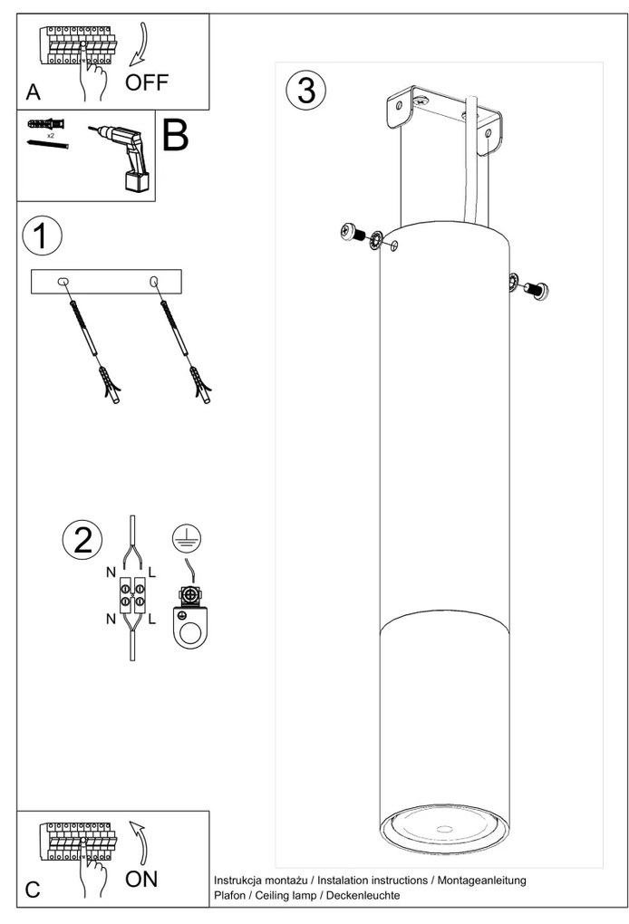 Stropné svietidlo Loopez, 1x čierne kovové tienidlo, ch