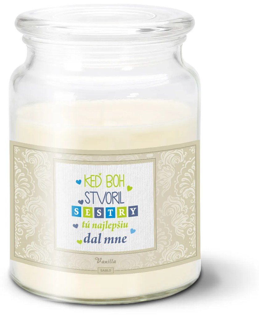Sablio Sviečka Keď Boh stvoril sestry - 500 g