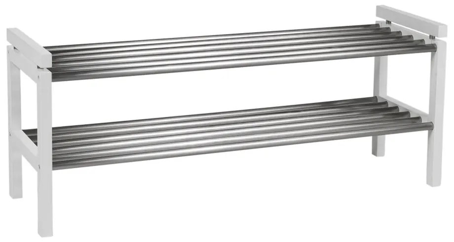 Biela skrinka na topánky z dubového dreva Confetti – Rowico