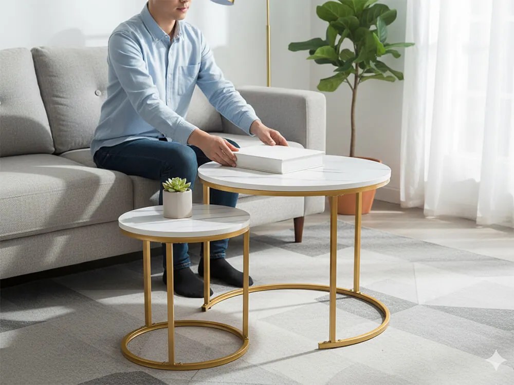 CH Konferenčné stolíky Paula - biela