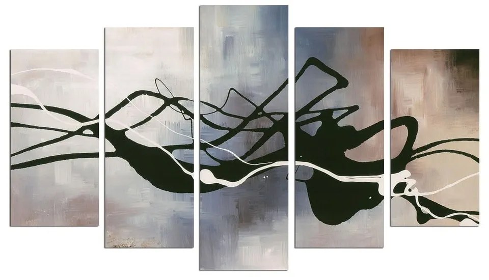 Viacdielny obraz Black Lines, 110 × 60 cm